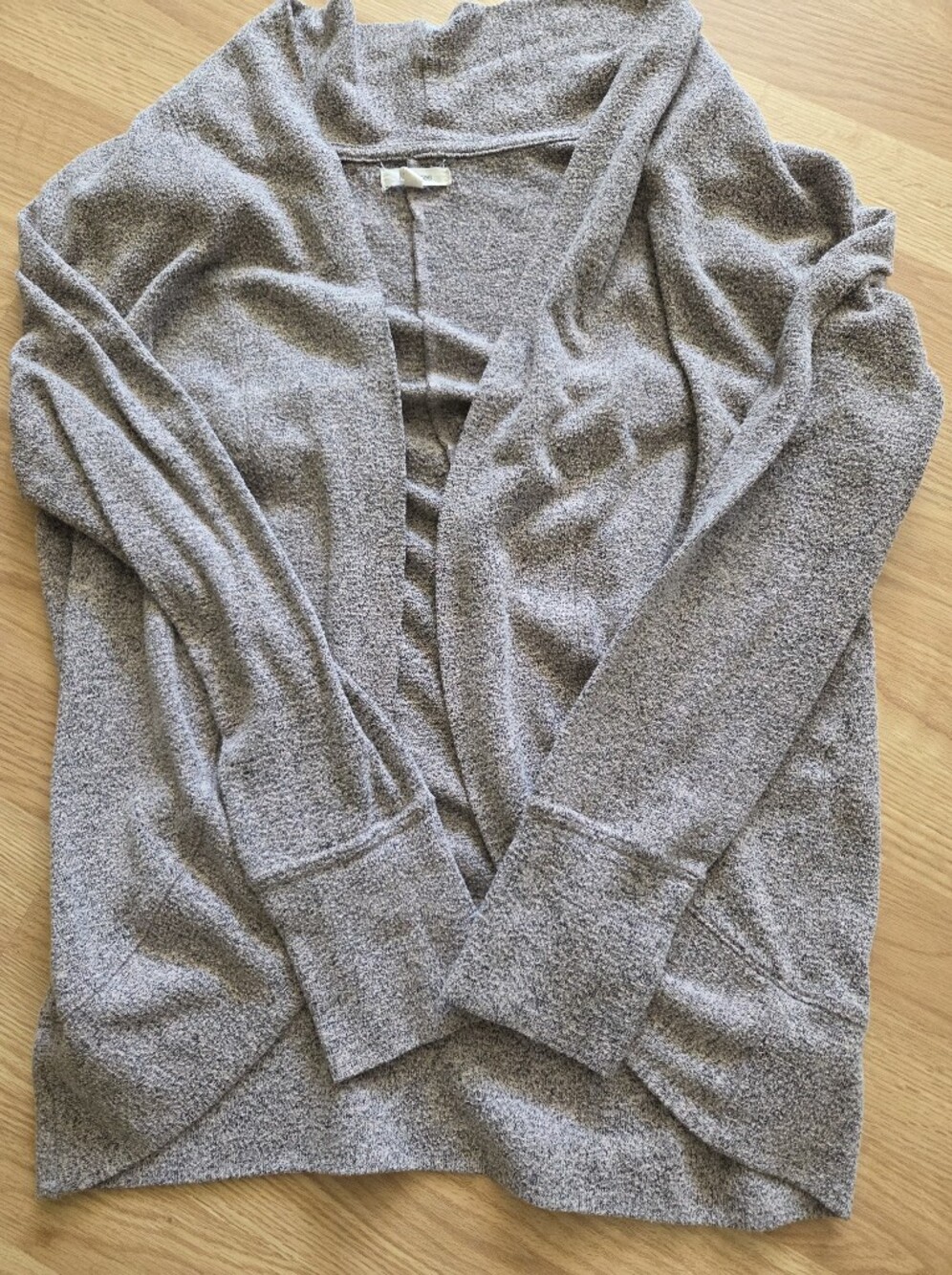 Maurices Soft Taupe Open Front Textured Cardigan